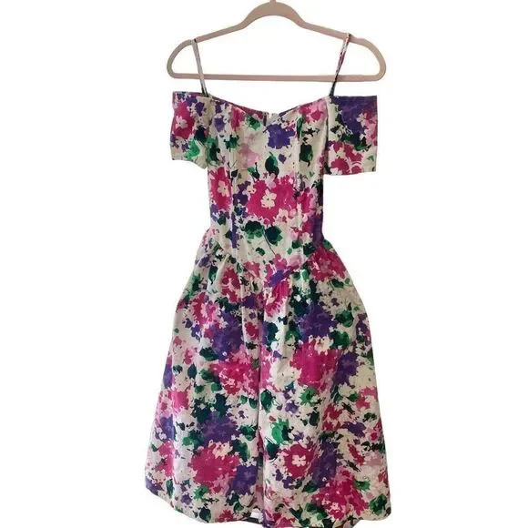 Vintage 80’s Eber San Francisco Floral Dress - Picture 11 of 11